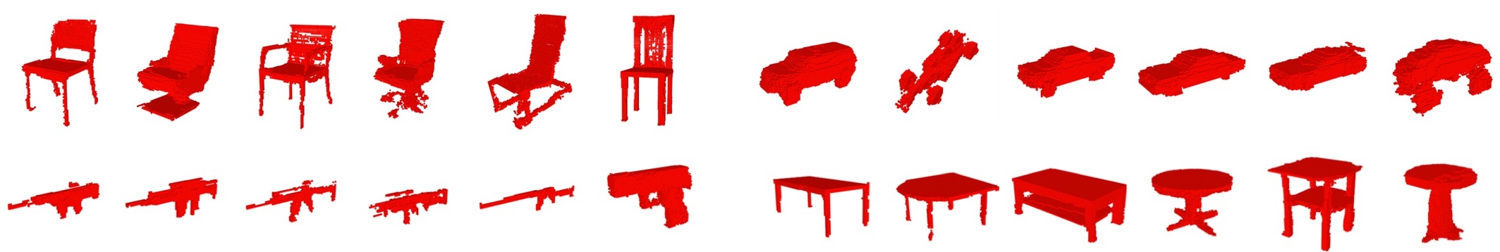 Sample Voxels Generated from the 3D-GAN by authors